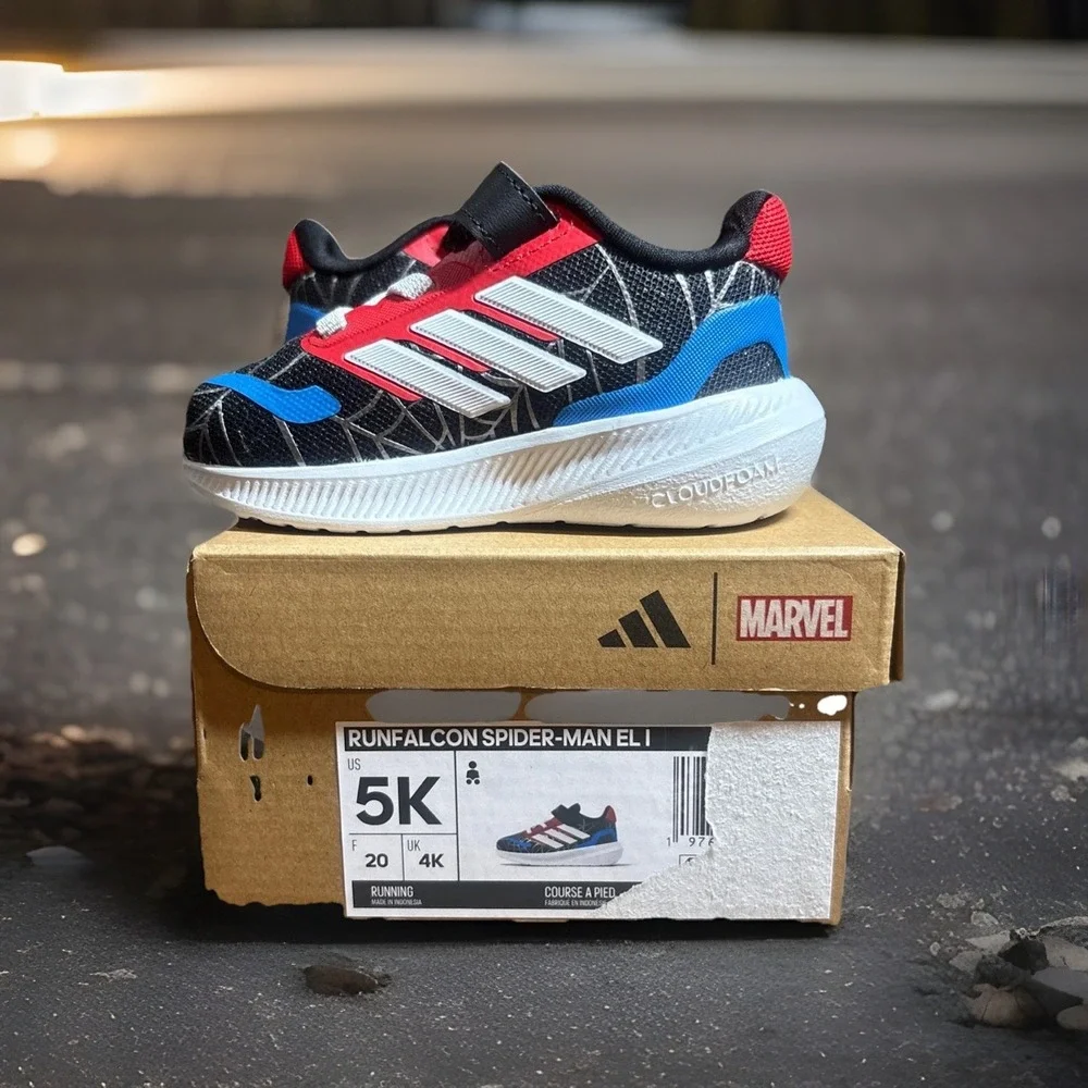 ADIDAS MARVEL SPIDER-MAN RUNFALCON SHOES KIDS Size 5